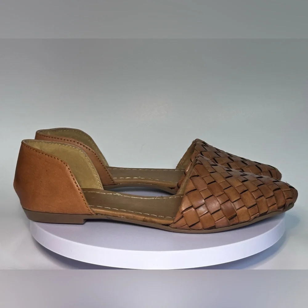 Agave Girl Woven Leather D’Orsay Flats Tan Size 7 - Picture 8 of 15